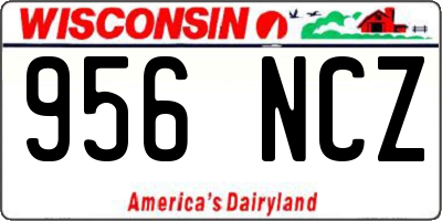 WI license plate 956NCZ