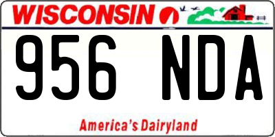 WI license plate 956NDA