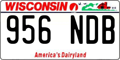 WI license plate 956NDB