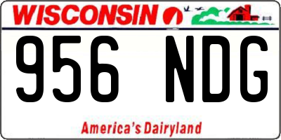 WI license plate 956NDG