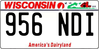 WI license plate 956NDI