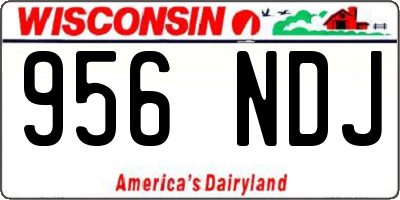 WI license plate 956NDJ