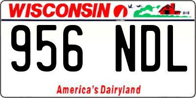 WI license plate 956NDL