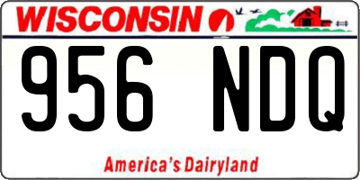 WI license plate 956NDQ