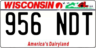 WI license plate 956NDT