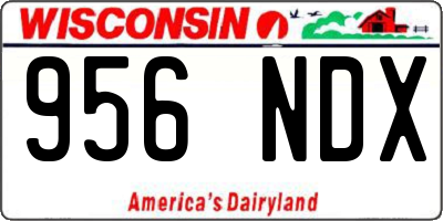 WI license plate 956NDX