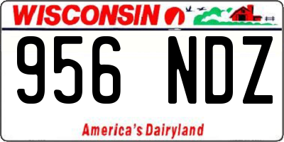 WI license plate 956NDZ