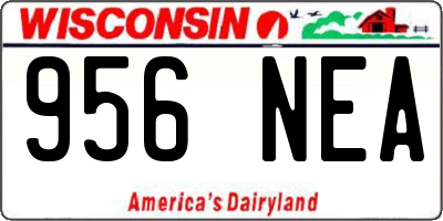 WI license plate 956NEA