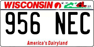 WI license plate 956NEC