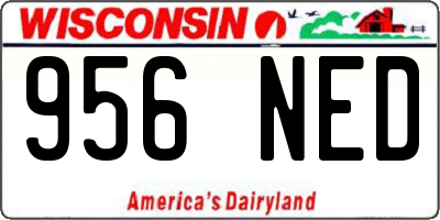 WI license plate 956NED
