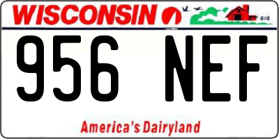 WI license plate 956NEF
