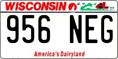WI license plate 956NEG