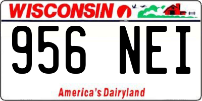 WI license plate 956NEI