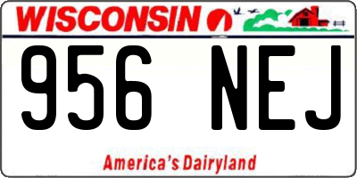 WI license plate 956NEJ