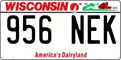 WI license plate 956NEK