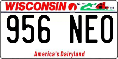 WI license plate 956NEO