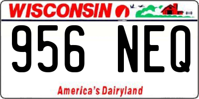 WI license plate 956NEQ