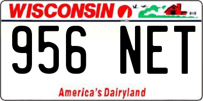 WI license plate 956NET