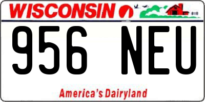 WI license plate 956NEU