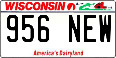 WI license plate 956NEW