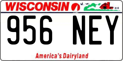 WI license plate 956NEY