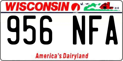 WI license plate 956NFA