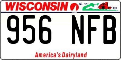 WI license plate 956NFB