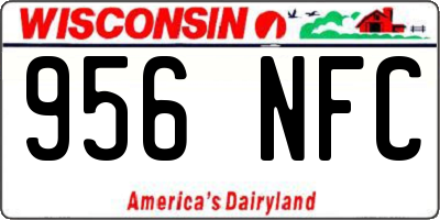 WI license plate 956NFC