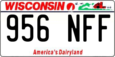 WI license plate 956NFF