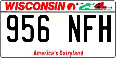 WI license plate 956NFH