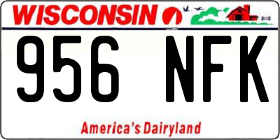 WI license plate 956NFK