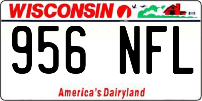 WI license plate 956NFL