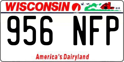 WI license plate 956NFP