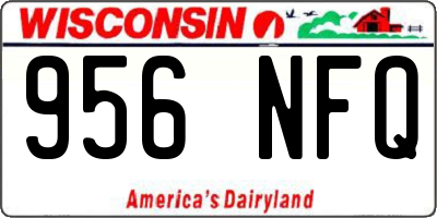 WI license plate 956NFQ