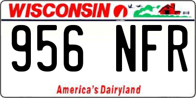 WI license plate 956NFR