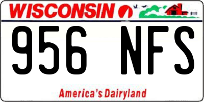 WI license plate 956NFS