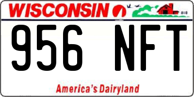 WI license plate 956NFT
