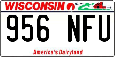 WI license plate 956NFU