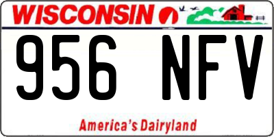 WI license plate 956NFV