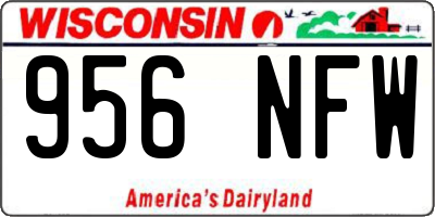 WI license plate 956NFW