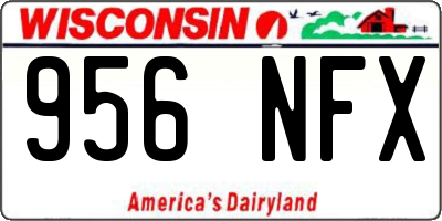 WI license plate 956NFX