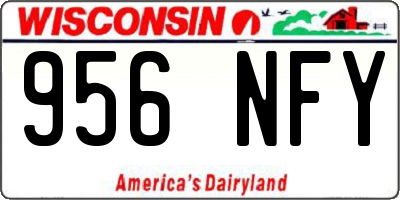 WI license plate 956NFY