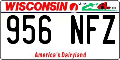 WI license plate 956NFZ