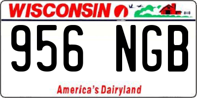 WI license plate 956NGB