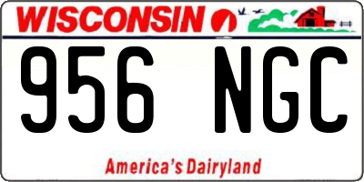 WI license plate 956NGC