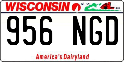 WI license plate 956NGD
