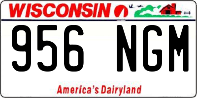 WI license plate 956NGM
