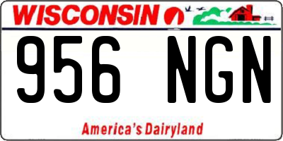 WI license plate 956NGN