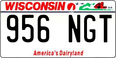 WI license plate 956NGT