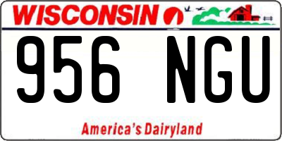 WI license plate 956NGU